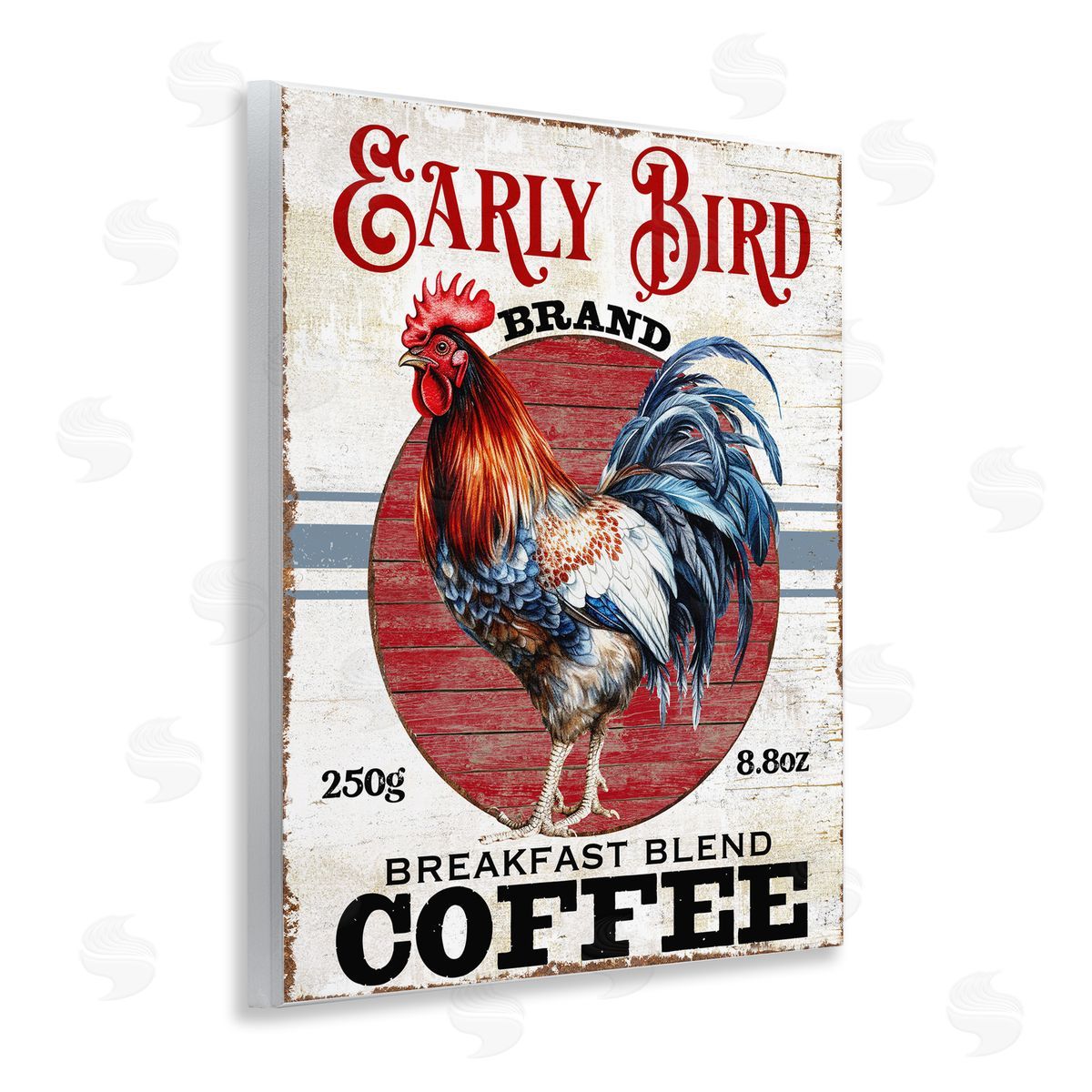 Vintage Early Bird Coffee Wood Plaque Wall Art, Home Decor by Creatif Belle