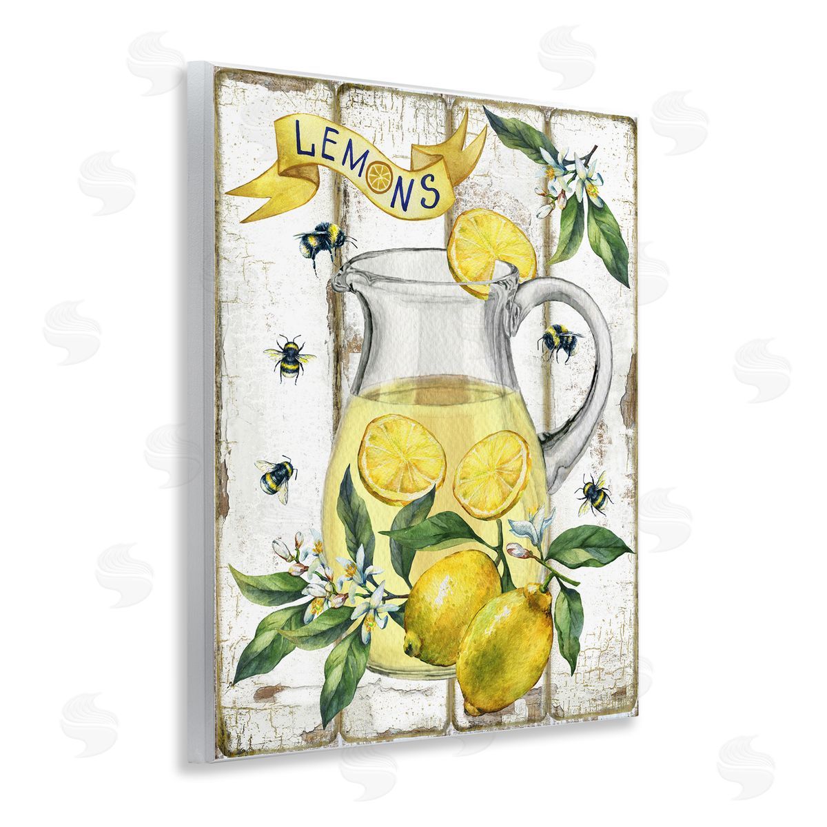 Farmhouse Fresh Lemon Wood Plaque Wall Art, Home Decor by Creatif Belle