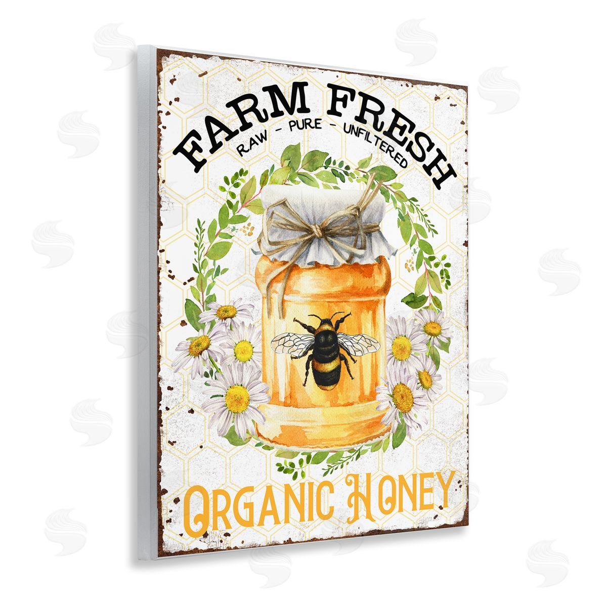 Farm Fresh Organic Honey Wood Plaque Wall Art, Home Decor by Creatif Belle