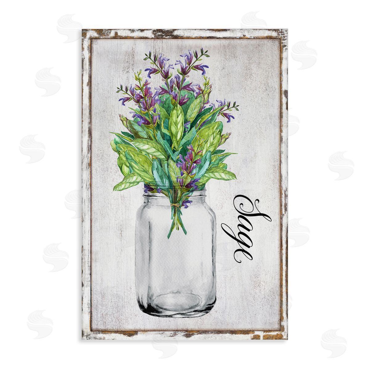 Rustic Garden Sage Canvas Wall Art, Home Decor by Creatif Belle