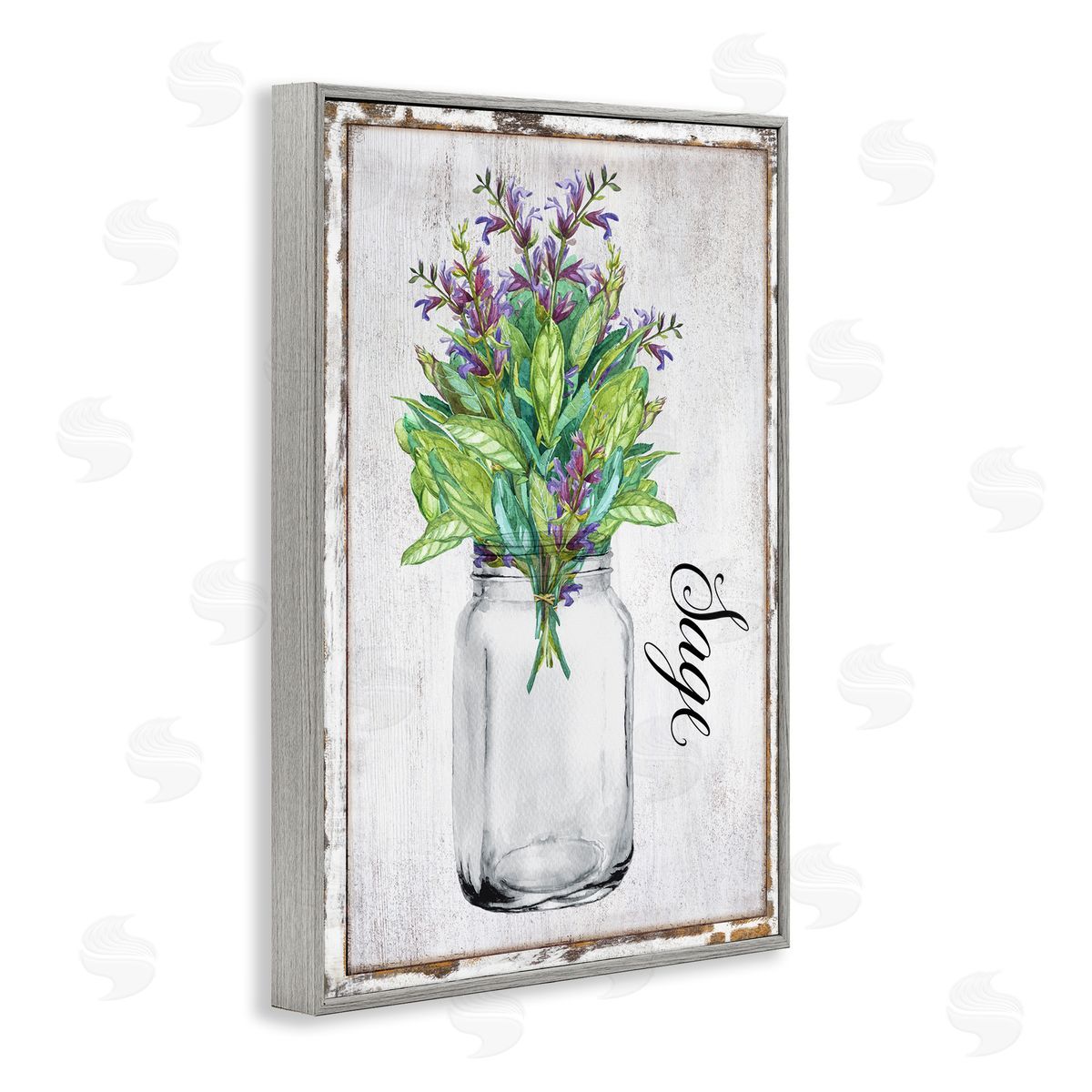 Rustic Garden Sage Grey Frame Print Wall Art, Home Decor by Creatif Belle
