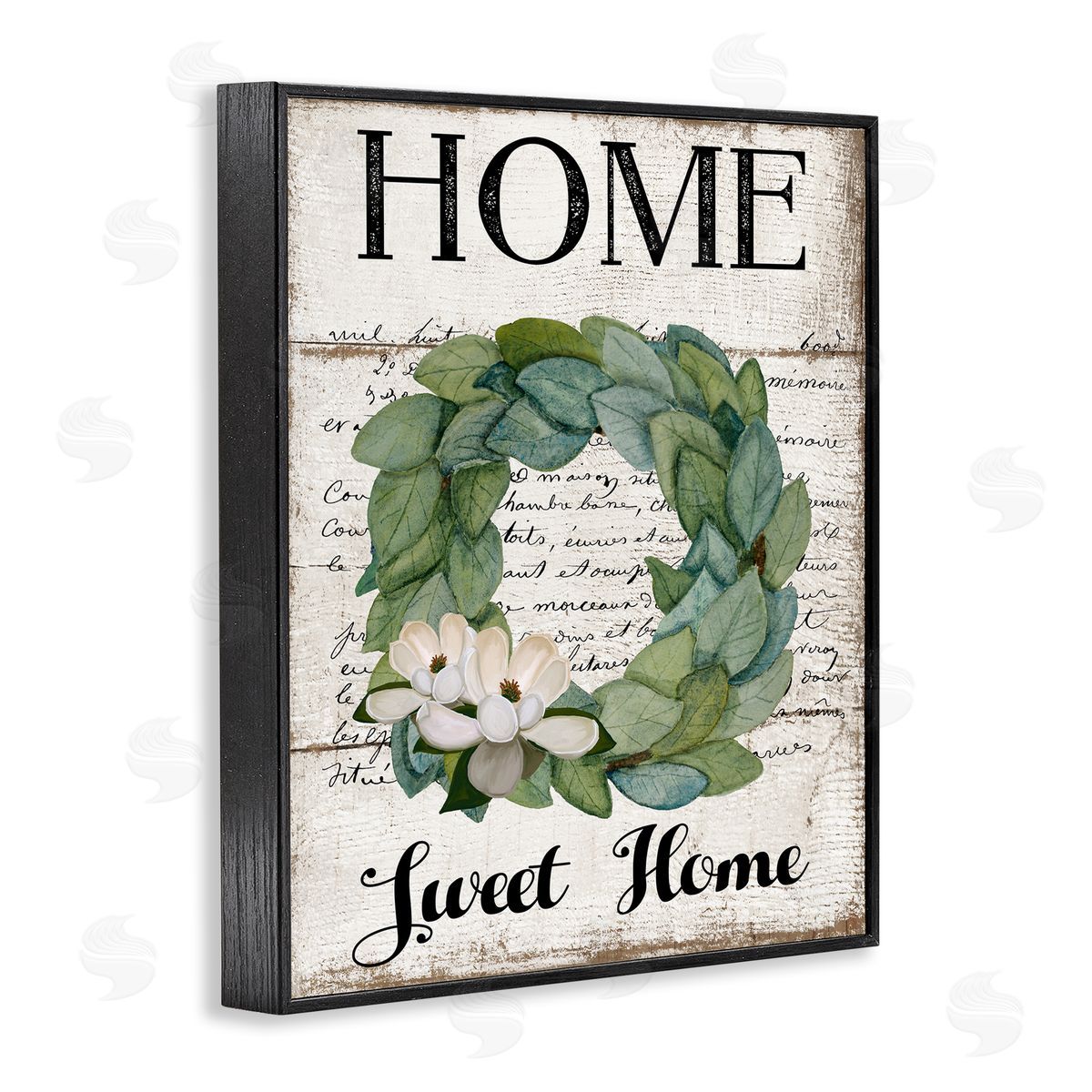 Rustic Welcoming Phrase Black Frame Print Wall Art, Home Decor by Creatif Belle