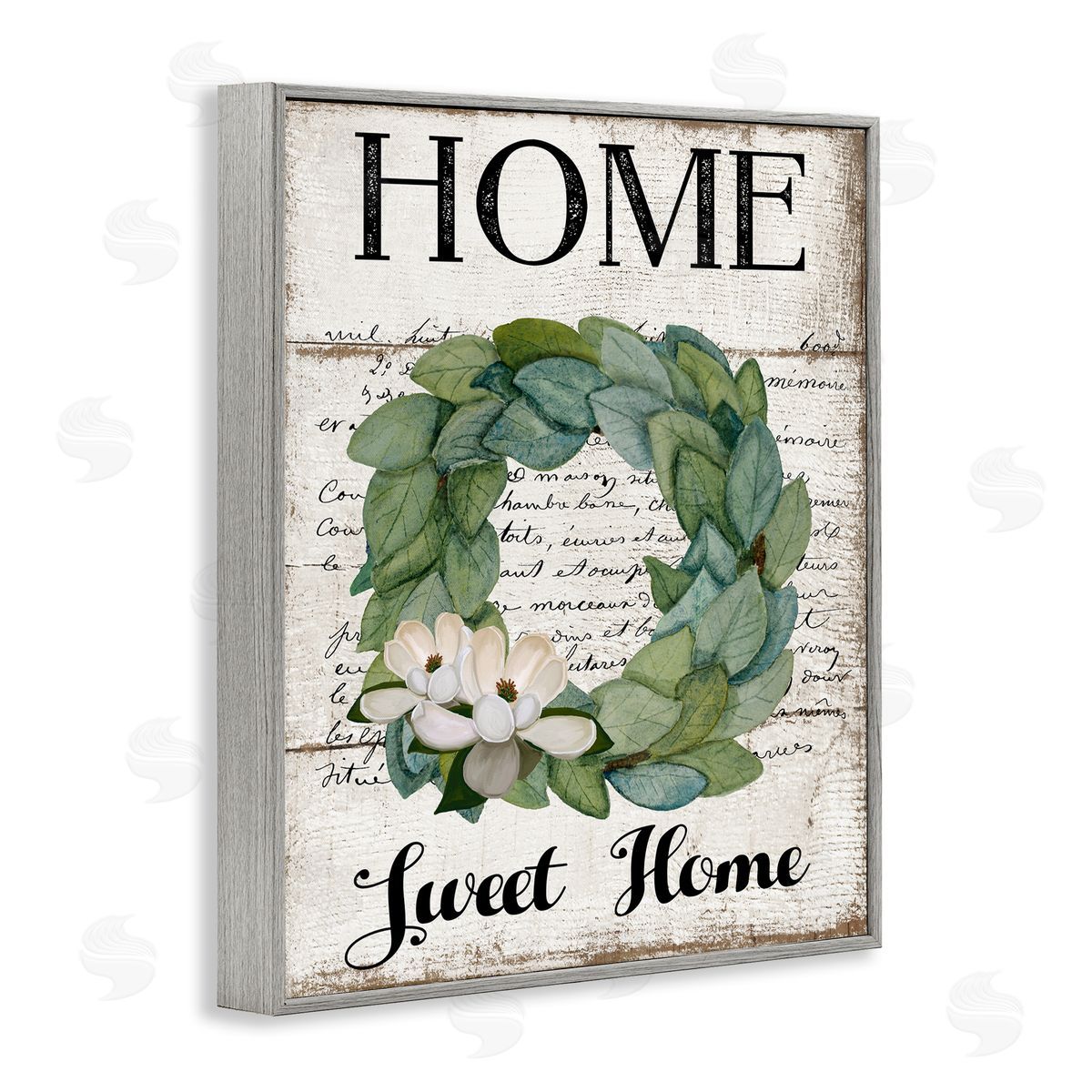 Rustic Welcoming Phrase Grey Frame Print Wall Art, Home Decor by Creatif Belle