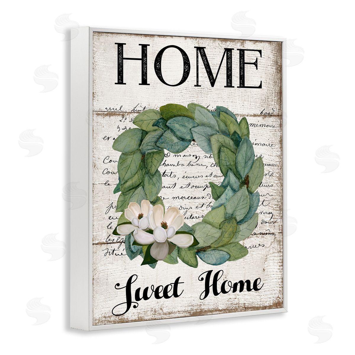 Rustic Welcoming Phrase White Frame Print Wall Art, Home Decor by Creatif Belle