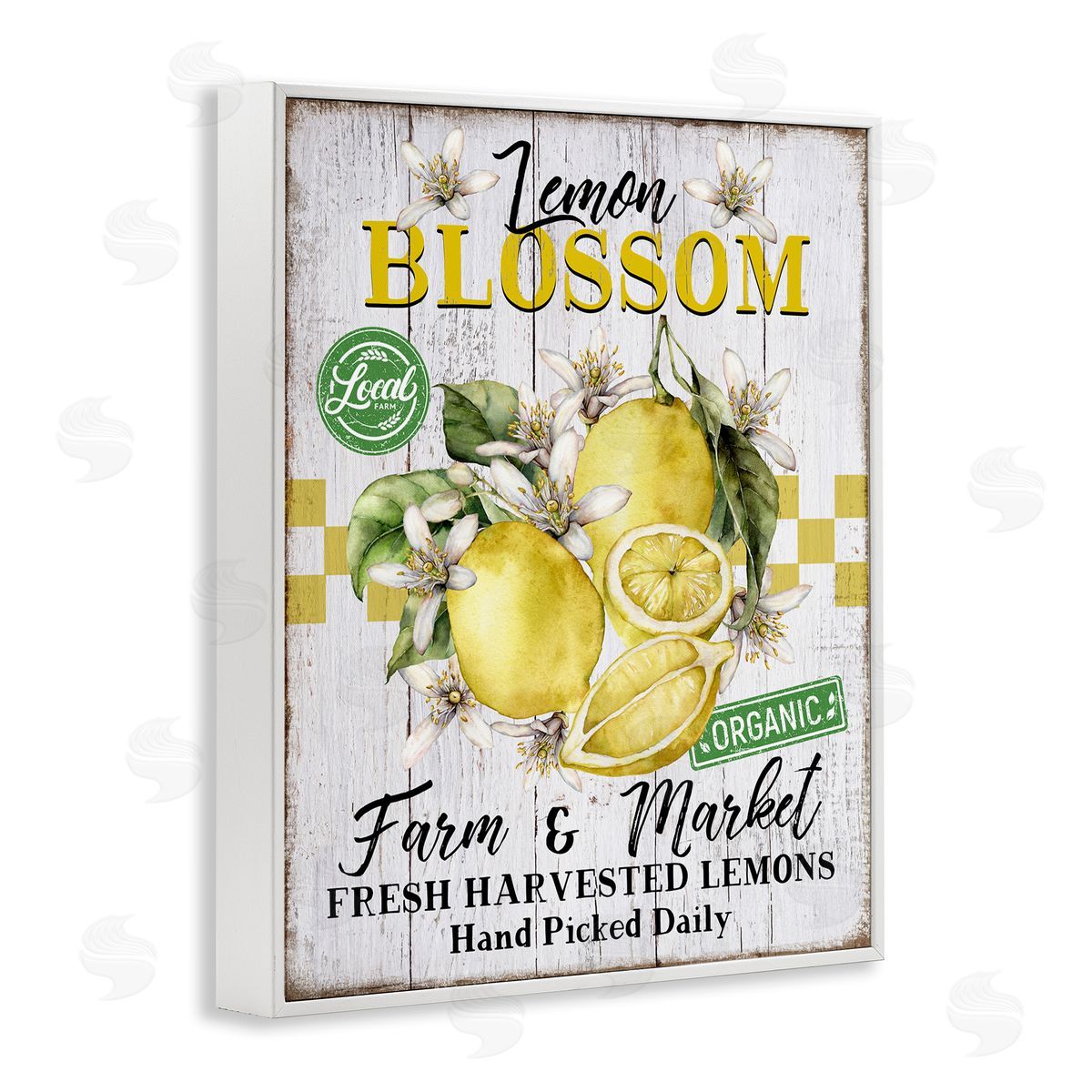 Lemon Blossom Market White Frame Print Wall Art, Home Decor by Creatif Belle