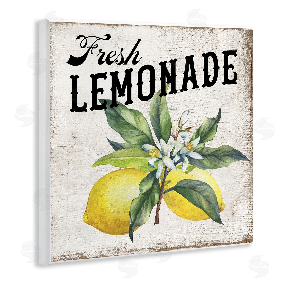 Rustic Fresh Lemonade Wood Plaque Wall Art, Home Decor by Creatif Belle
