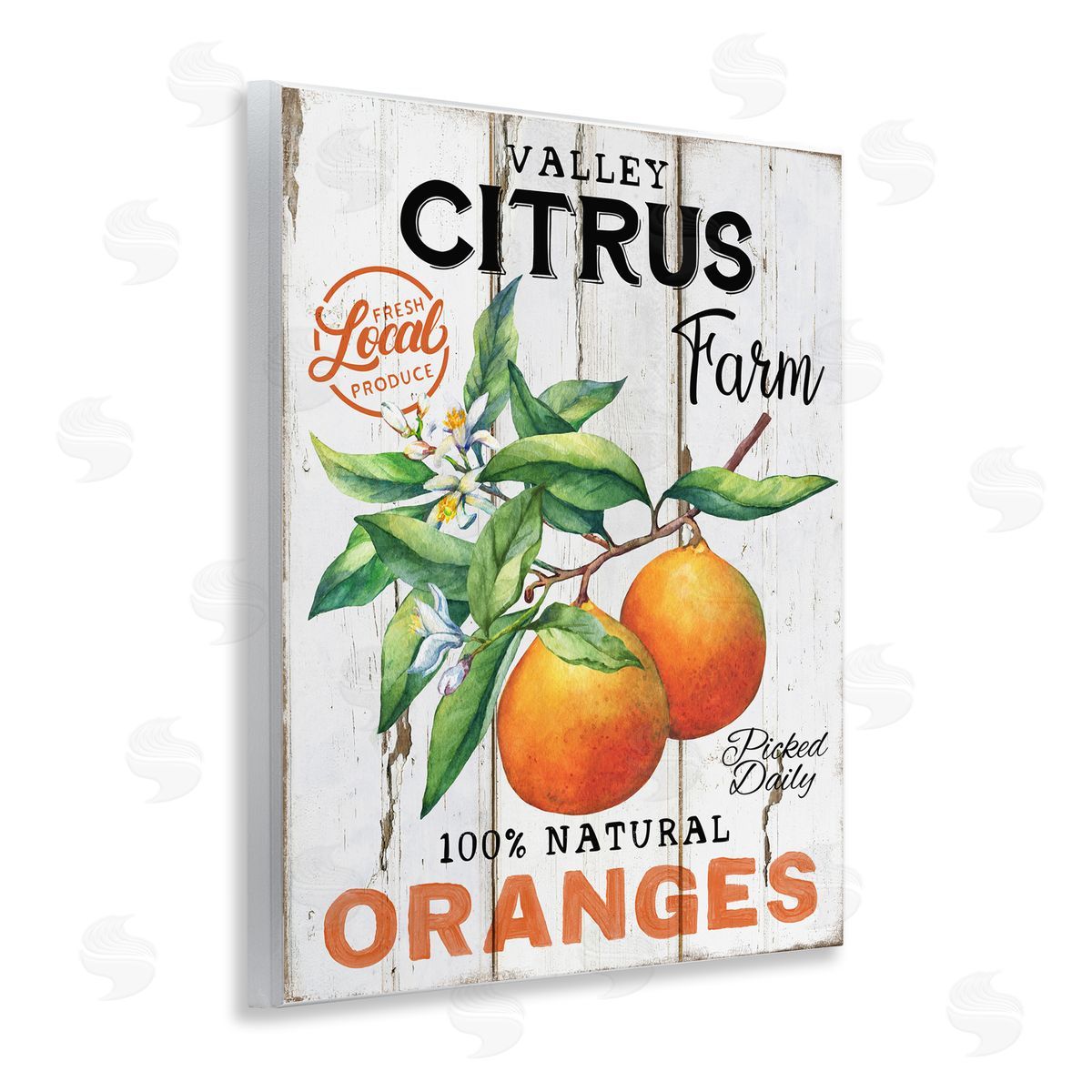 Retro Citrus Farm Wood Plaque Wall Art, Home Decor by Creatif Belle