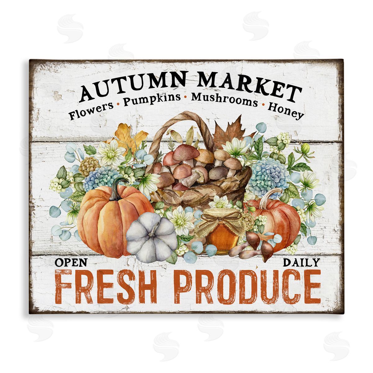 Fresh Fall Produce Canvas Wall Art, Home Decor by Creatif Belle
