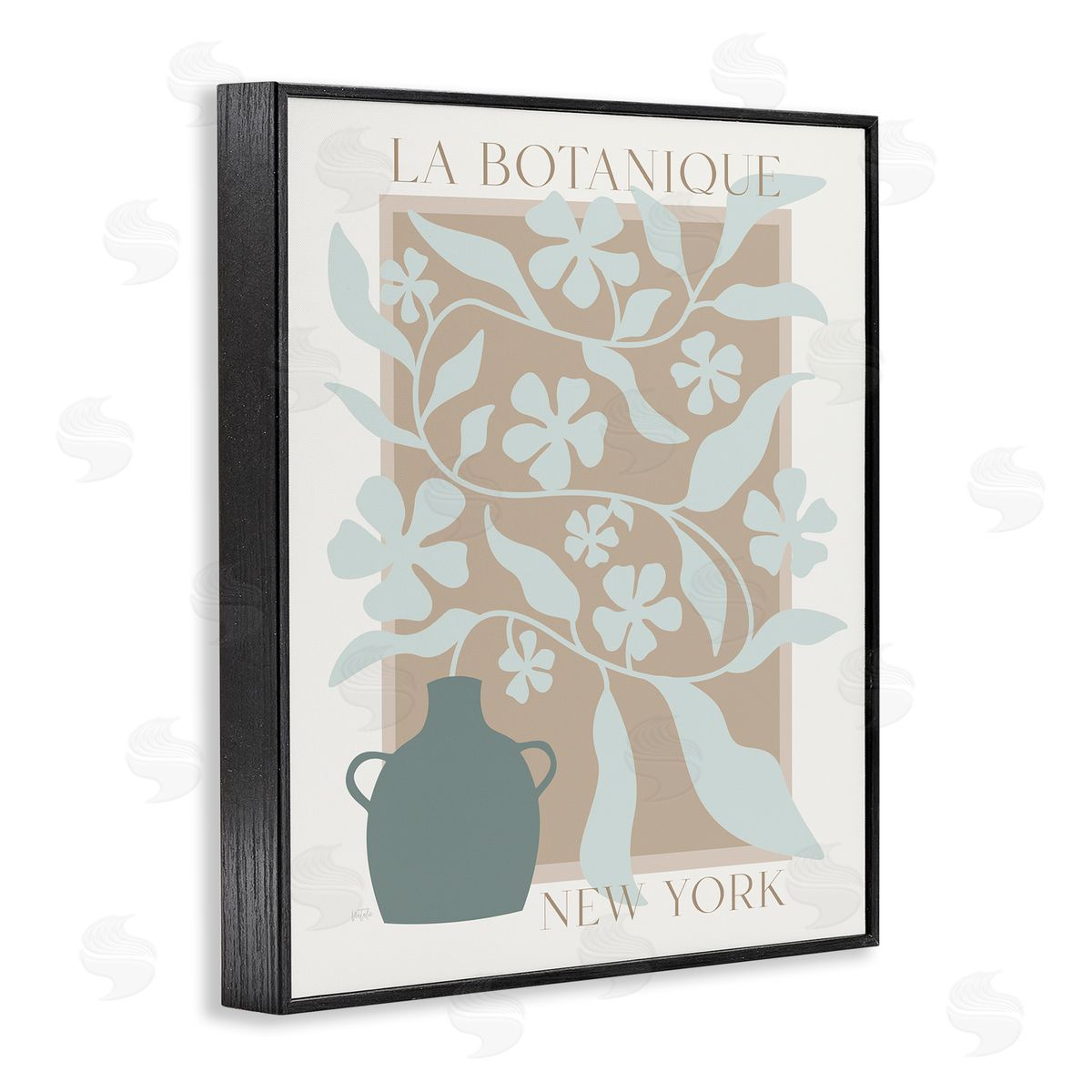 Midcentury Botany Blooms Black Frame Print Wall Art, Home Decor by Natalie Carpentieri