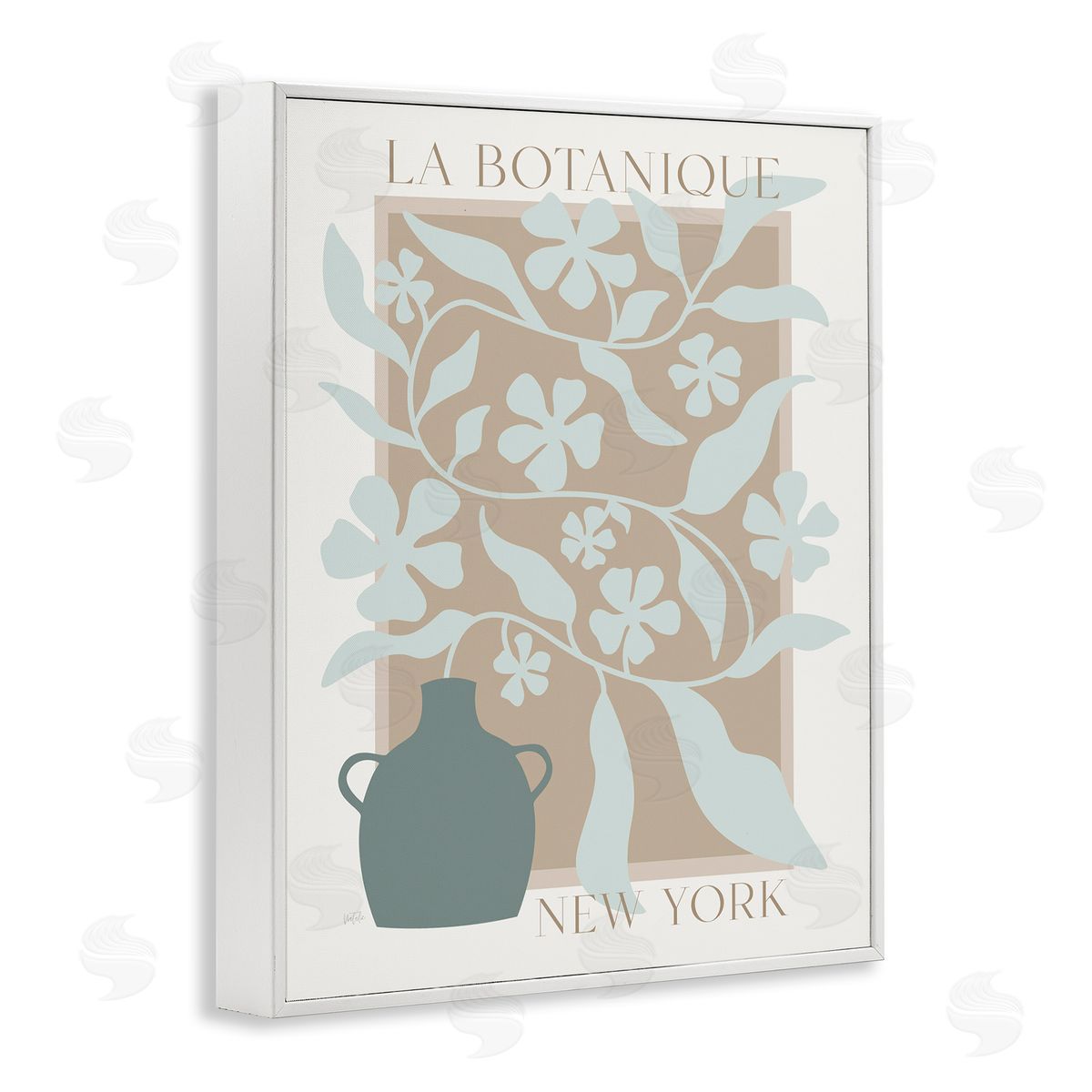 Midcentury Botany Blooms White Frame Print Wall Art, Home Decor by Natalie Carpentieri