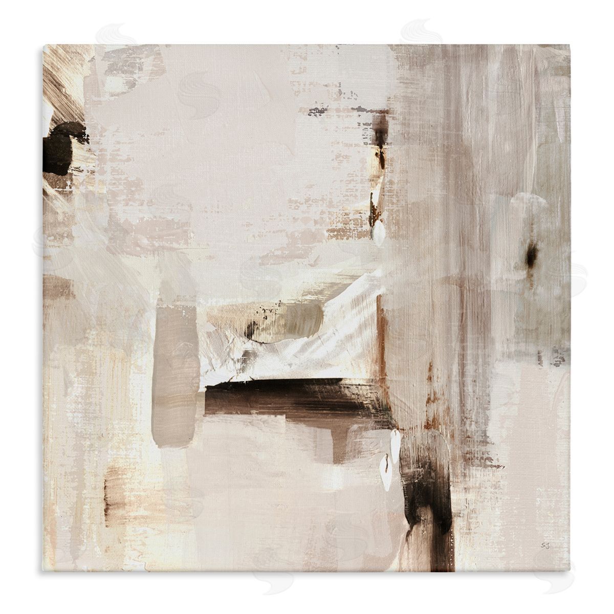 Neutral Tone Abstraction Canvas Wall Art, Home Decor by Susan Jill