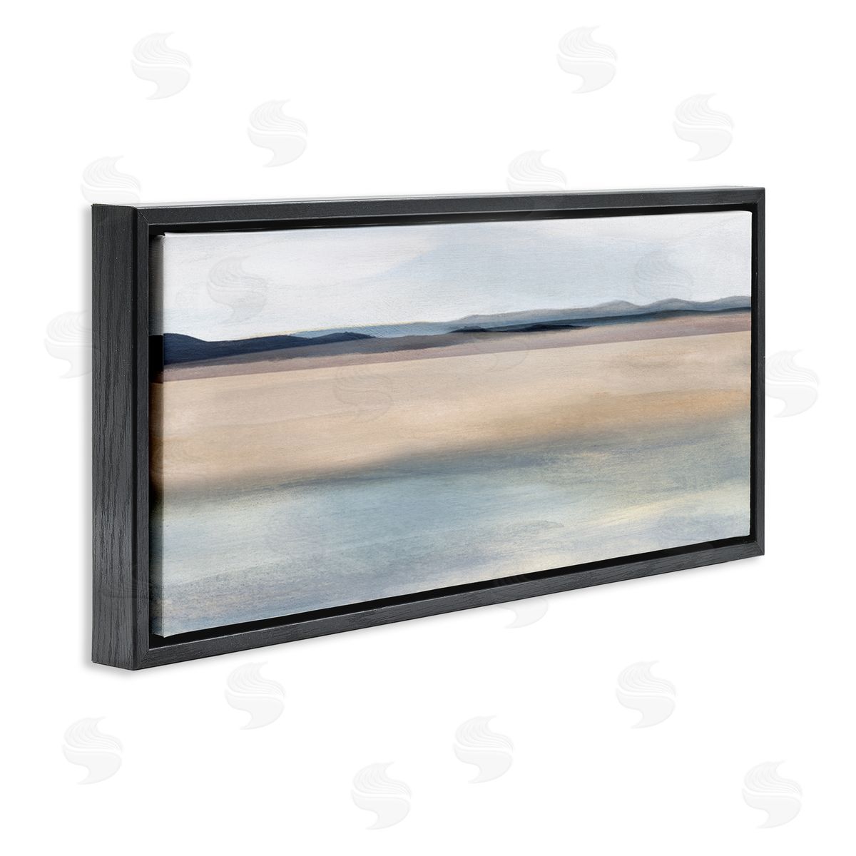 Fading Ombre Landscape Black Floating Frame Canvas Wall Art, Home Decor by Charity Henderson