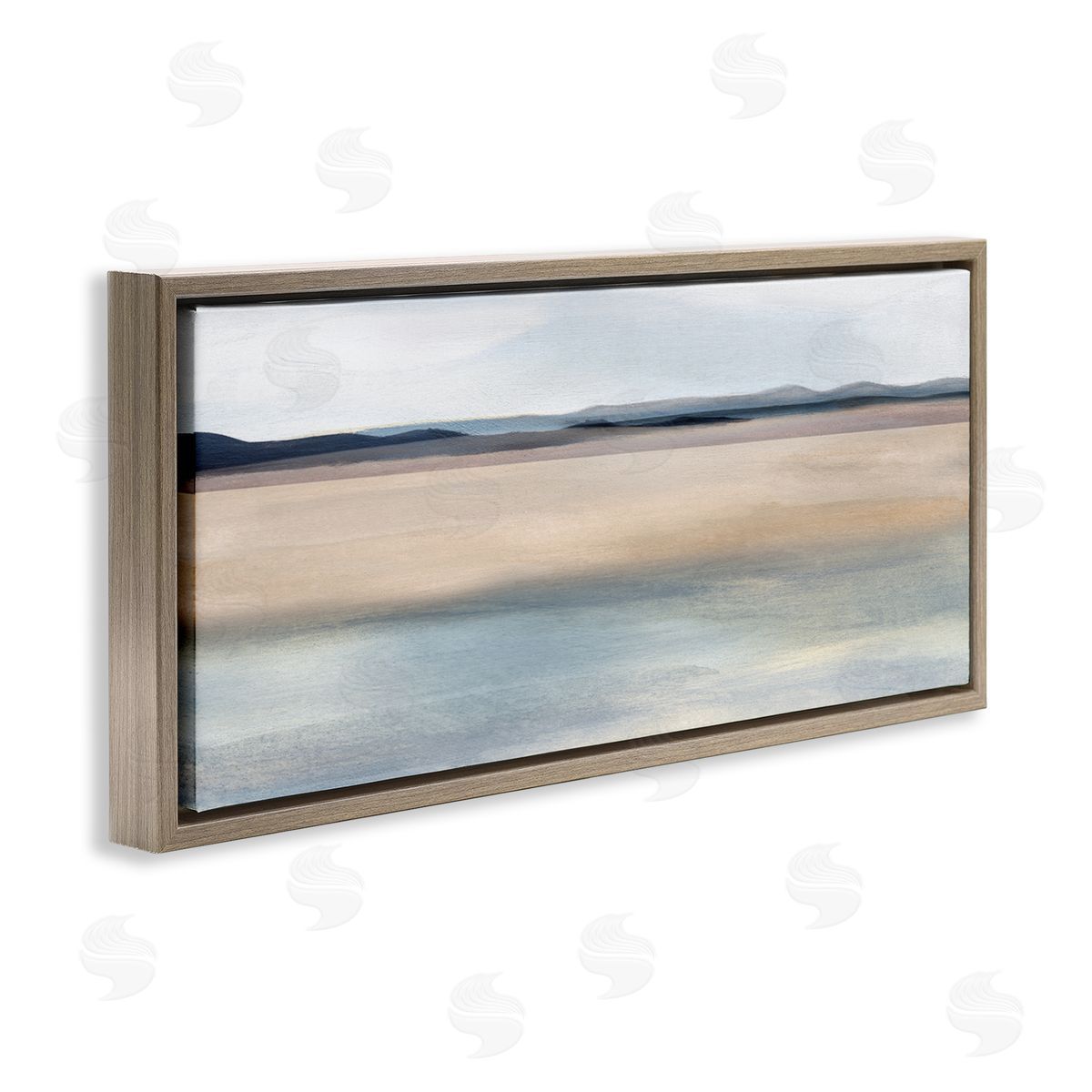 Fading Ombre Landscape Brown Floating Frame Canvas Wall Art, Home Decor by Charity Henderson