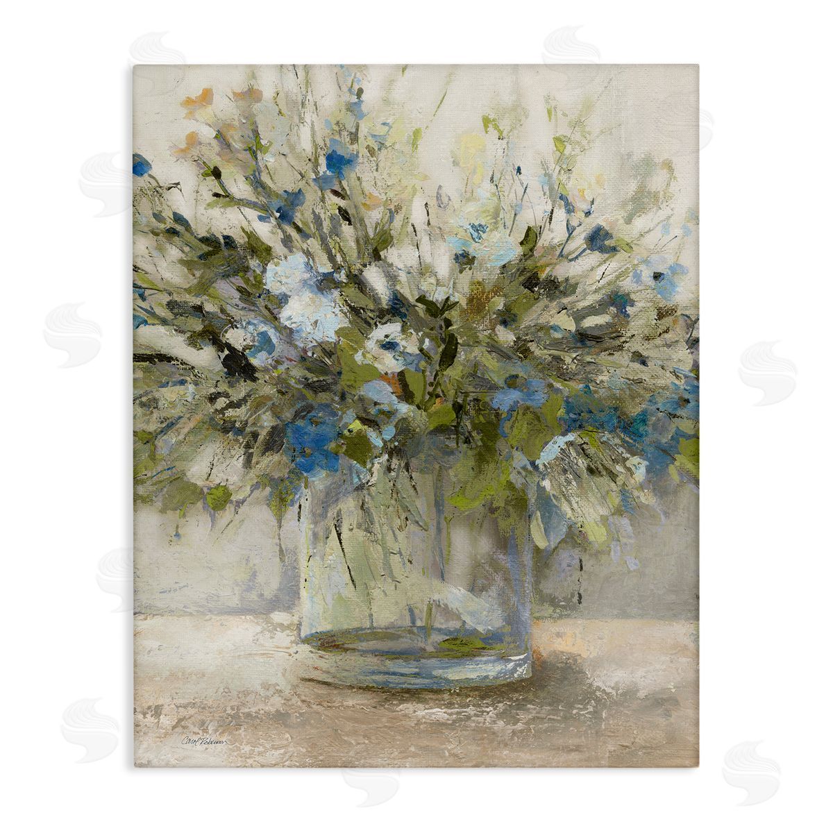 Glass Vase Botanics Canvas Wall Art, Home Decor by Carol Robinson