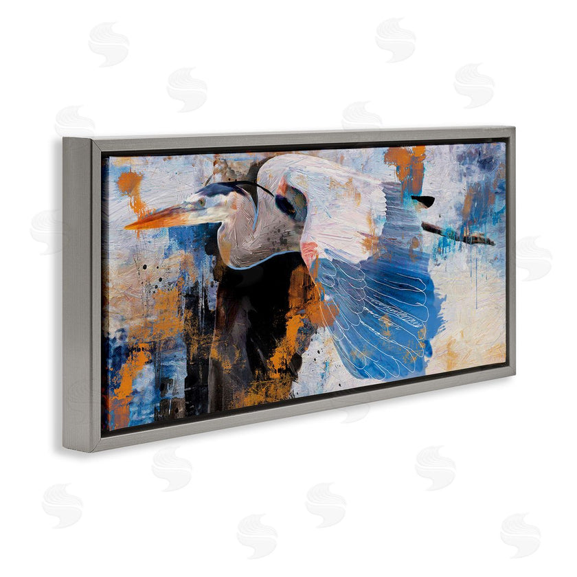 Porter Hastings | Heron with Abstract Splatter