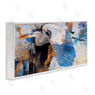Porter Hastings | Heron with Abstract Splatter