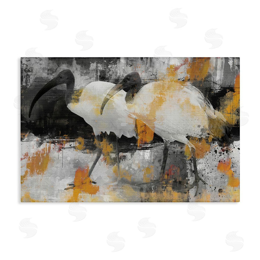 Porter Hastings | Grey & Yellow Modern Birds