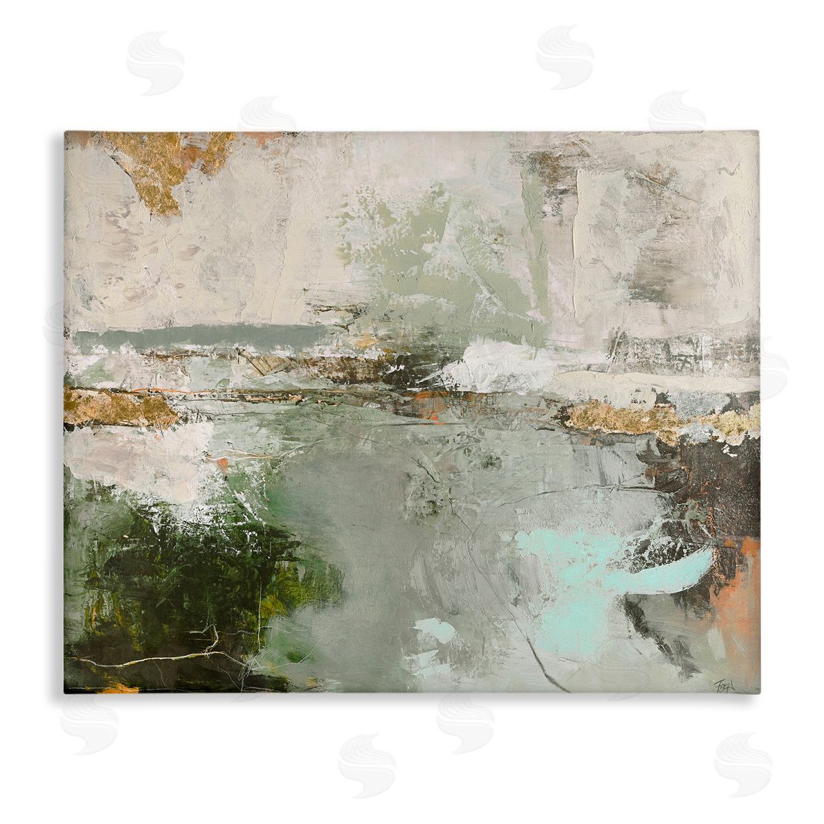 Abstract Seascape Landscape Canvas Wall Art, Home Decor by Design Fabrikken