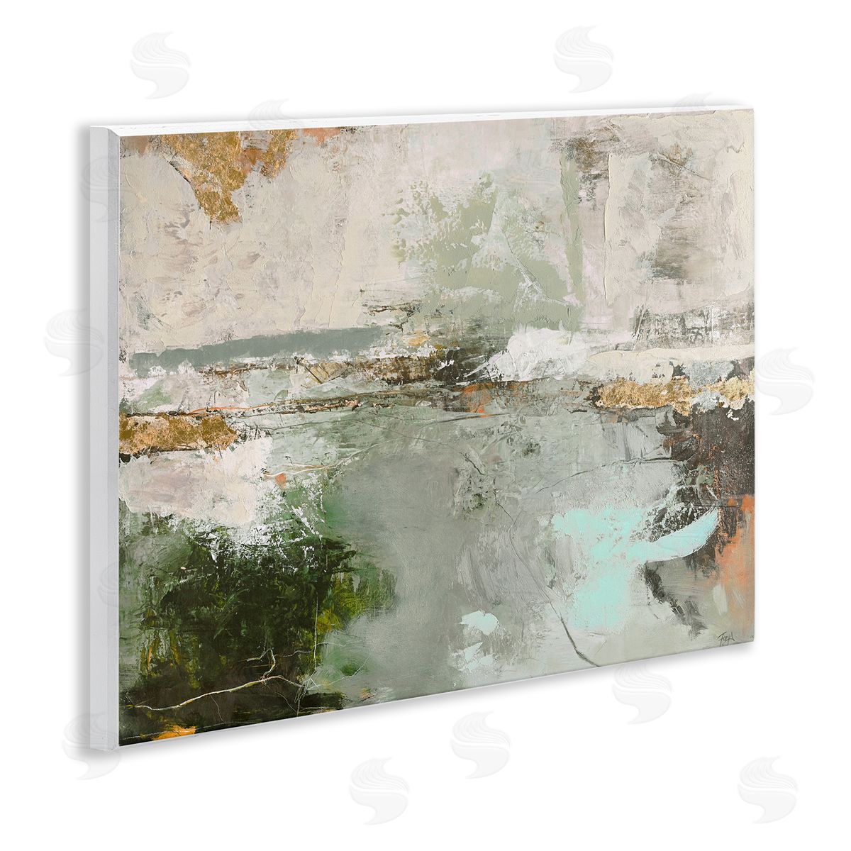 Abstract Seascape Landscape Wood Plaque Wall Art, Home Decor by Design Fabrikken