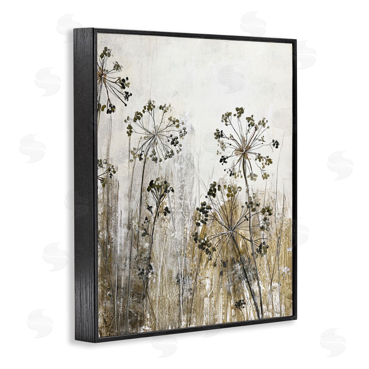 Daffodil Silhouettes Meadow Black Frame Print Wall Art, Home Decor by Design Fabrikken