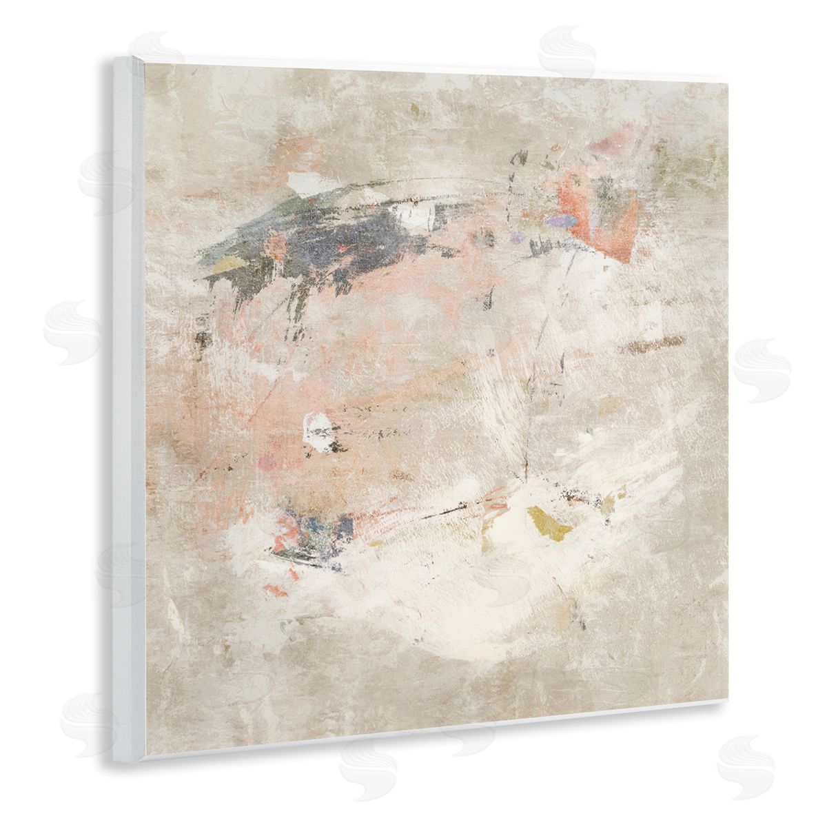 Distressed Pale Neutrals Wood Plaque Wall Art, Home Decor by Suzanne Nicoll