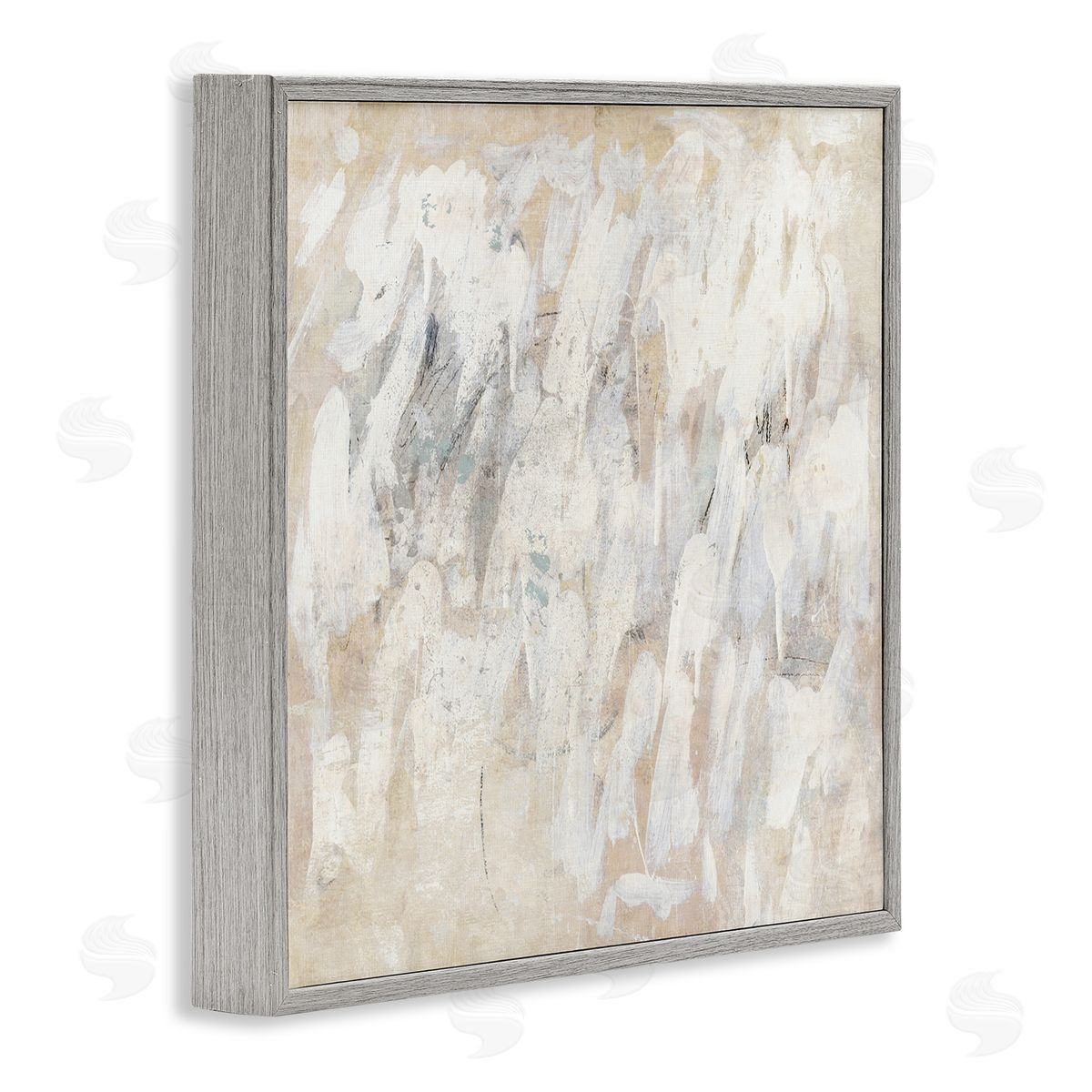 Muted Neutral Dapples Grey Frame Print Wall Art, Home Decor by Suzanne Nicoll