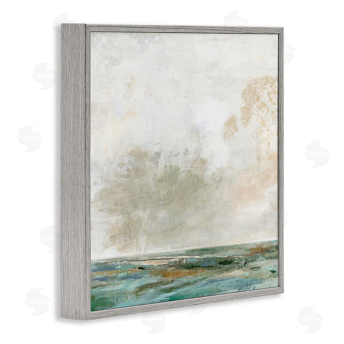 Rustic Seascape Neutrals Grey Frame Print Wall Art, Home Decor by Suzanne Nicoll