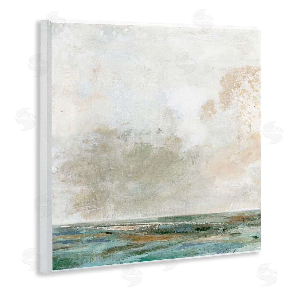 Rustic Seascape Neutrals Wood Plaque Wall Art, Home Decor by Suzanne Nicoll