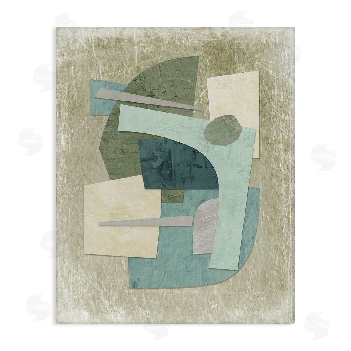 Layered Neutral Arrangement Canvas Wall Art, Home Decor by Suzanne Nicoll