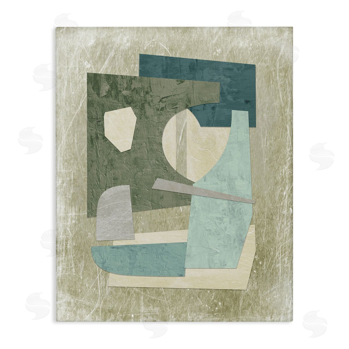 Neutral Shapes Arranged Canvas Wall Art, Home Decor by Suzanne Nicoll