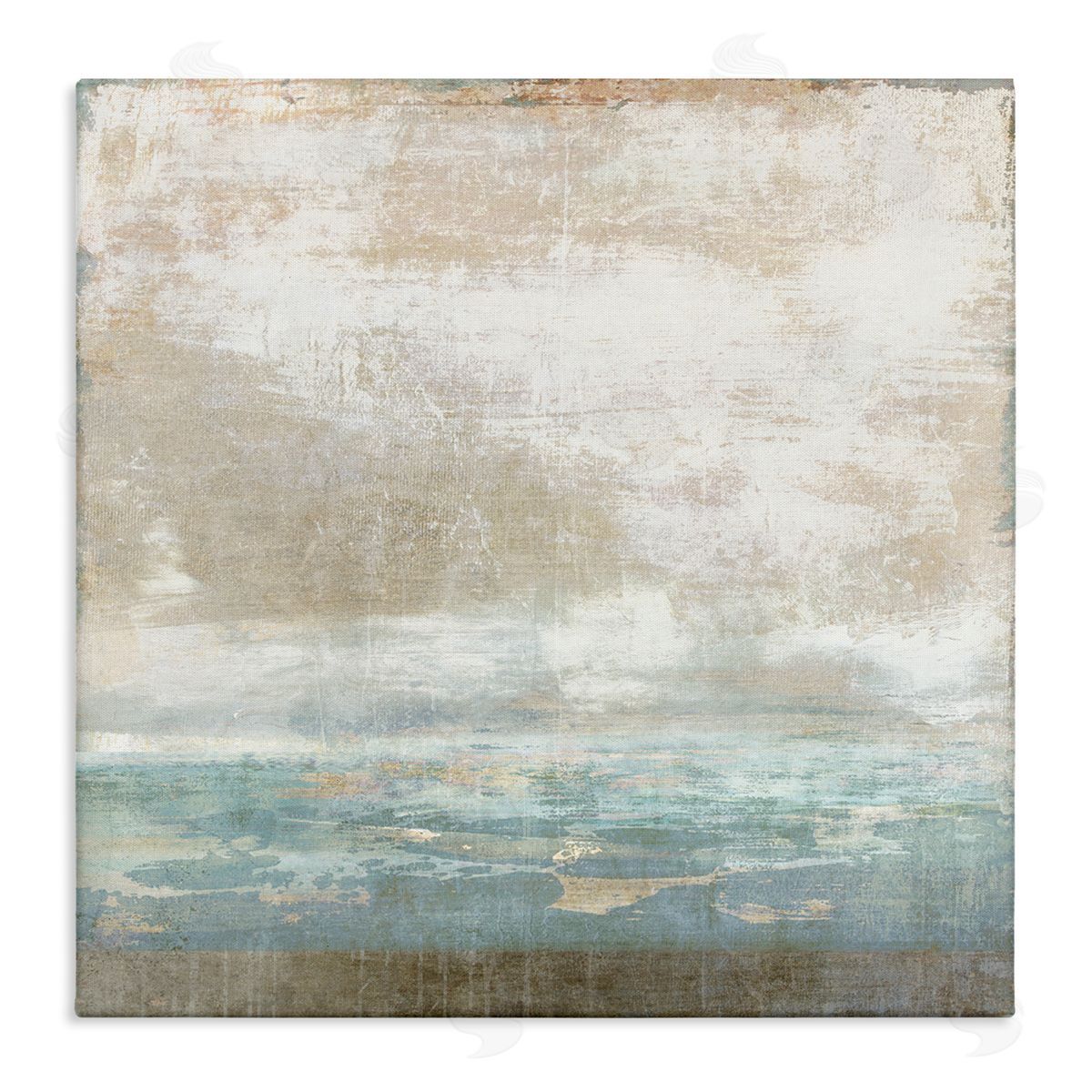 Rustic Blue Beige Ombre Canvas Wall Art, Home Decor by Suzanne Nicoll