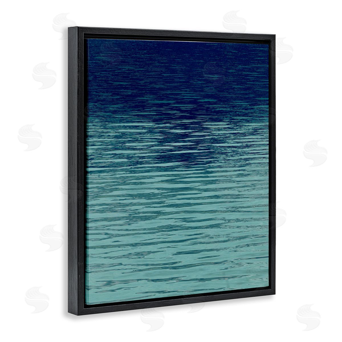 Shadow on Sea Ripples Black Floating Frame Canvas Wall Art, Home Decor by Maggie Olsen