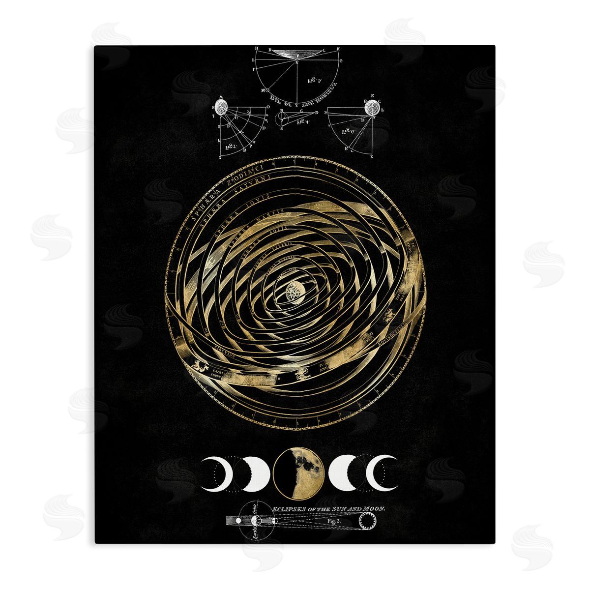 Eclipses of Sun & Moon Canvas Wall Art, Home Decor by Oliver Jeffries