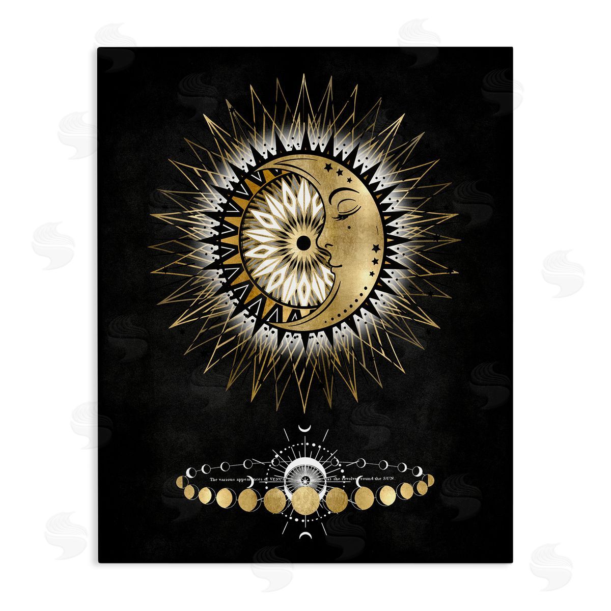 Lunar Phrases Astrology Canvas Wall Art, Home Decor by Oliver Jeffries