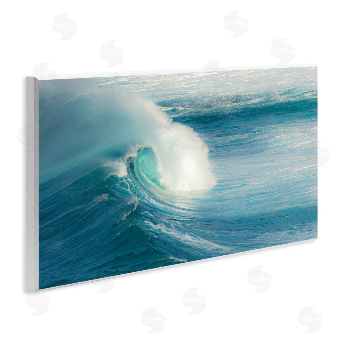 Bending Ocean Wave Wood Plaque Wall Art, Home Decor by Scott Bennion