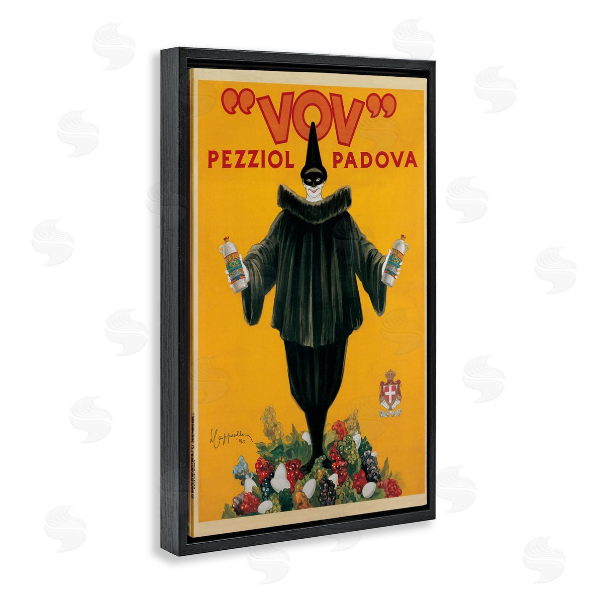 Vintage Drink Poster Black Floating Frame Canvas Wall Art, Home Decor by Vintage Poster