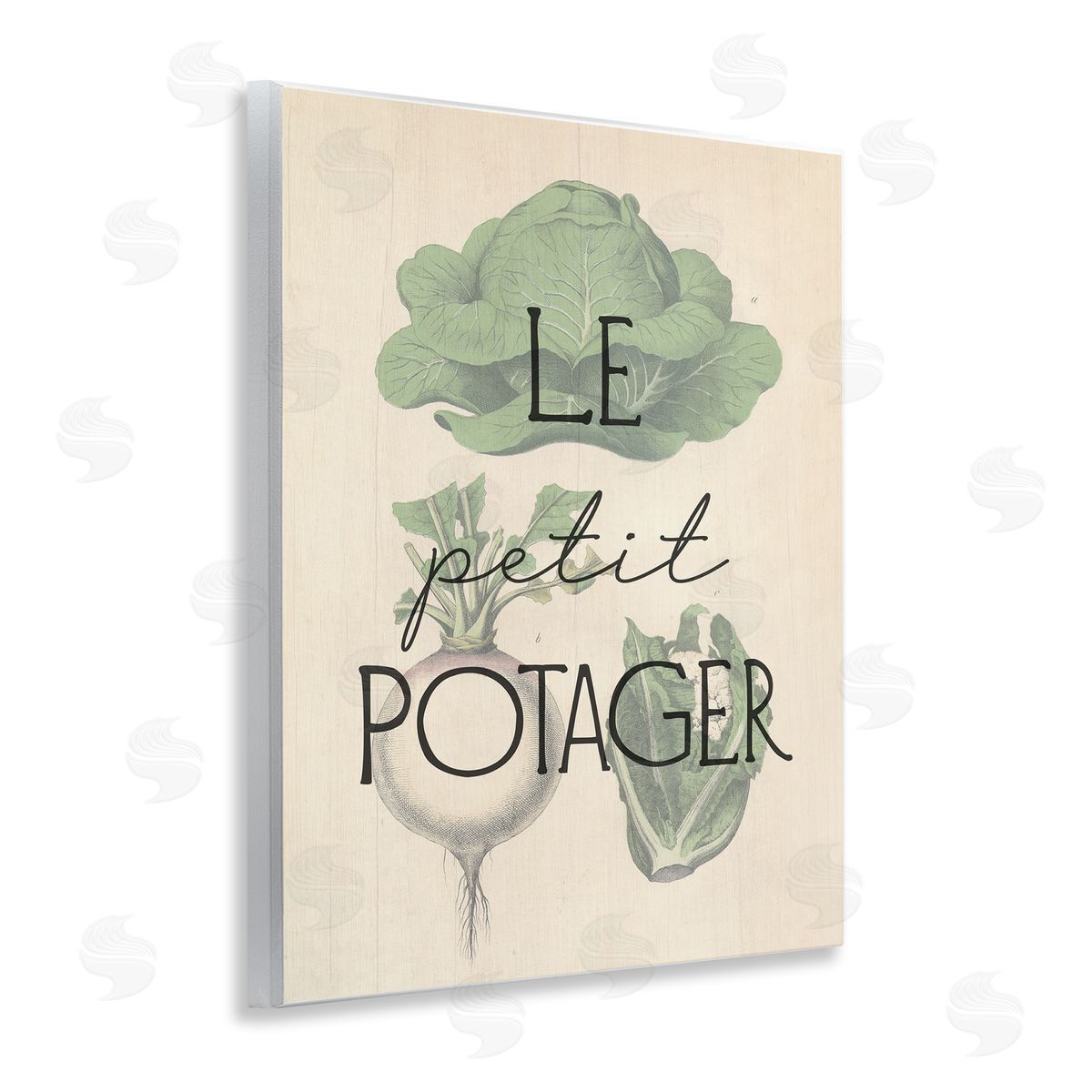 French Vegetable Garden Wood Plaque Wall Art, Home Decor by Stupell Studio