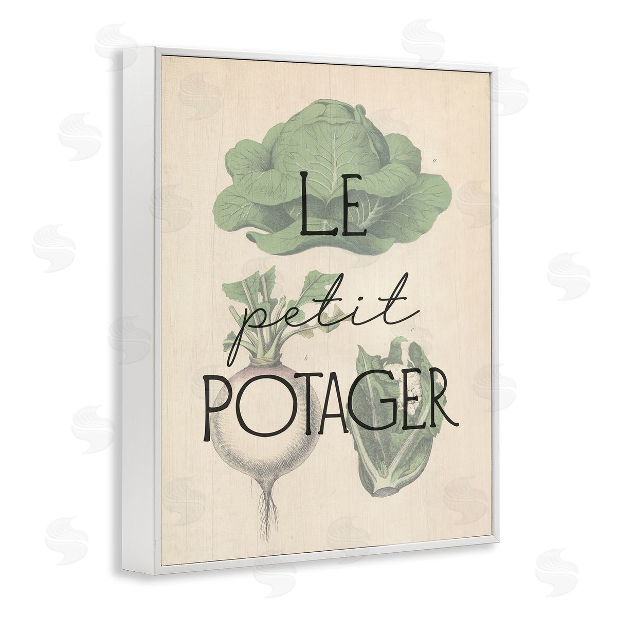 French Vegetable Garden White Frame Print Wall Art, Home Decor by Stupell Studio