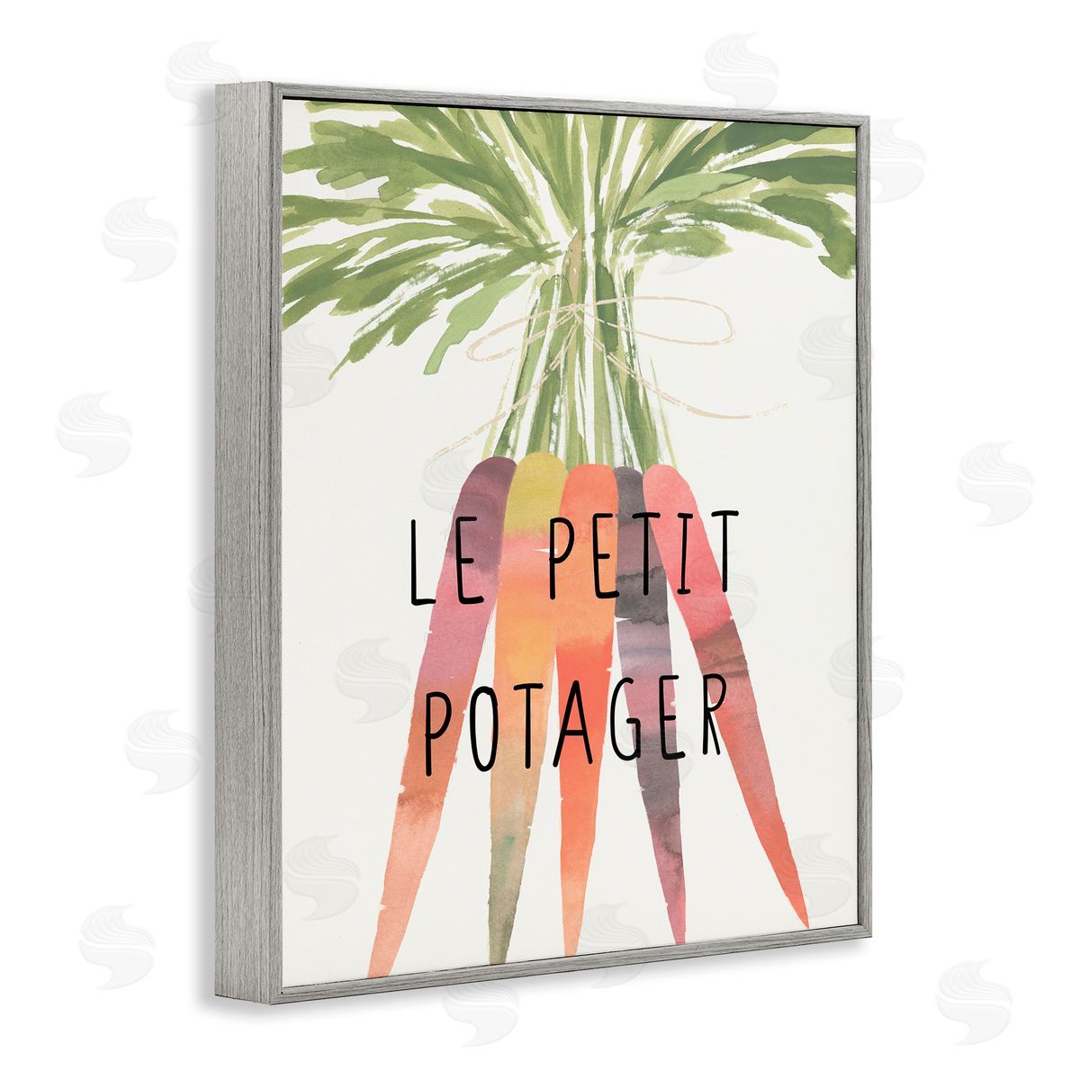 Vegetable Garden Phrase Grey Frame Print Wall Art, Home Decor by Annie Warren