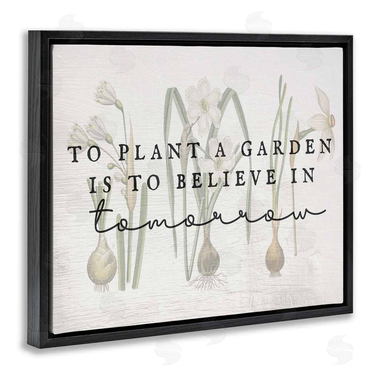 Believe in Tomorrow Inspiring Black Floating Frame Canvas Wall Art, Home Decor by Stupell Studio