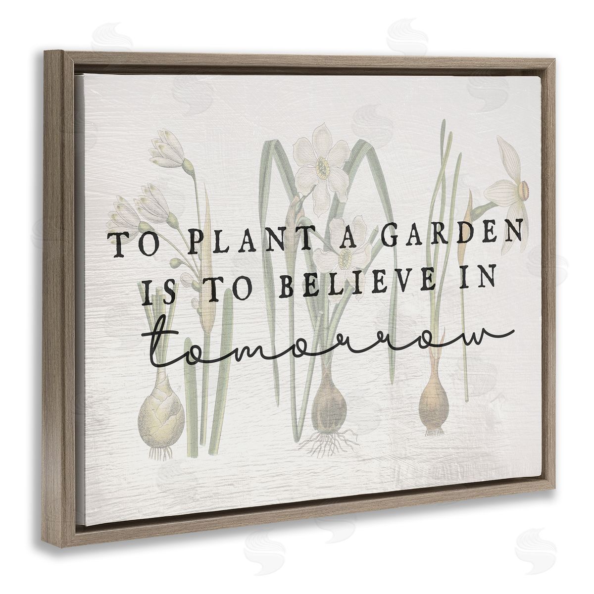 Believe in Tomorrow Inspiring Brown Floating Frame Canvas Wall Art, Home Decor by Stupell Studio