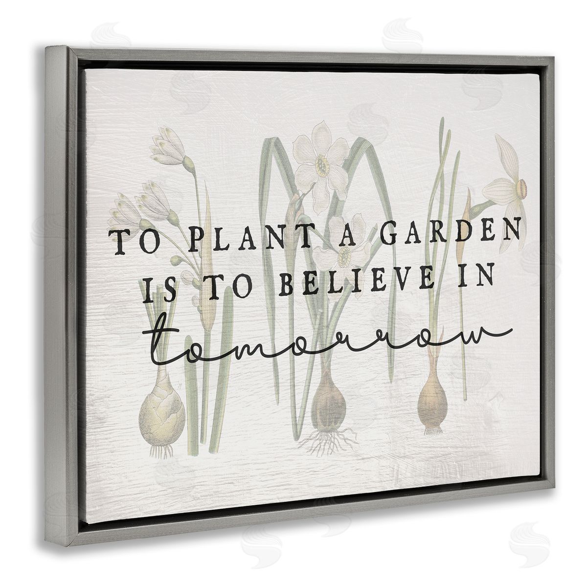 Believe in Tomorrow Inspiring Grey Floating Frame Canvas Wall Art, Home Decor by Stupell Studio