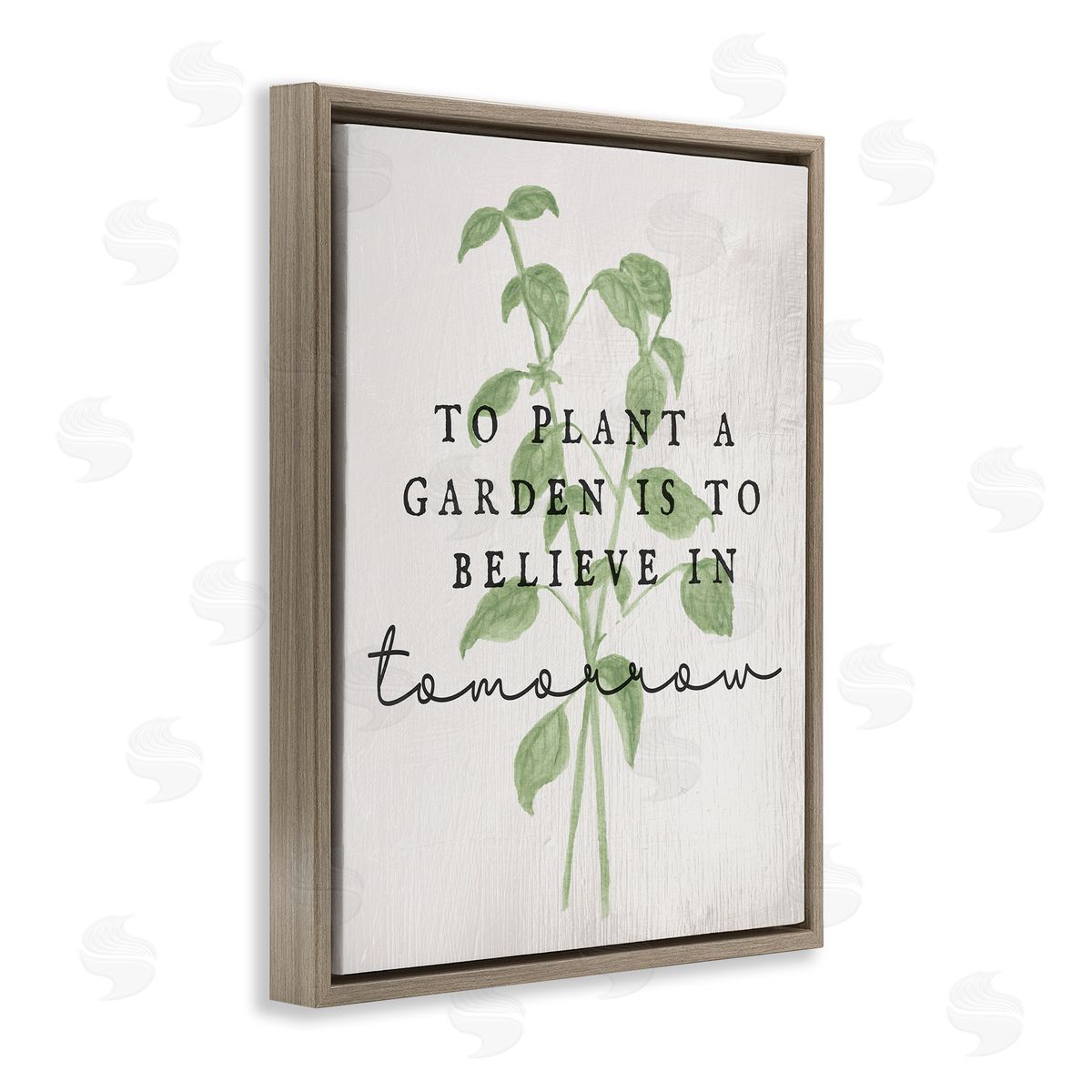 Inspirational Garden Phrase Brown Floating Frame Canvas Wall Art, Home Decor by Stupell Studio