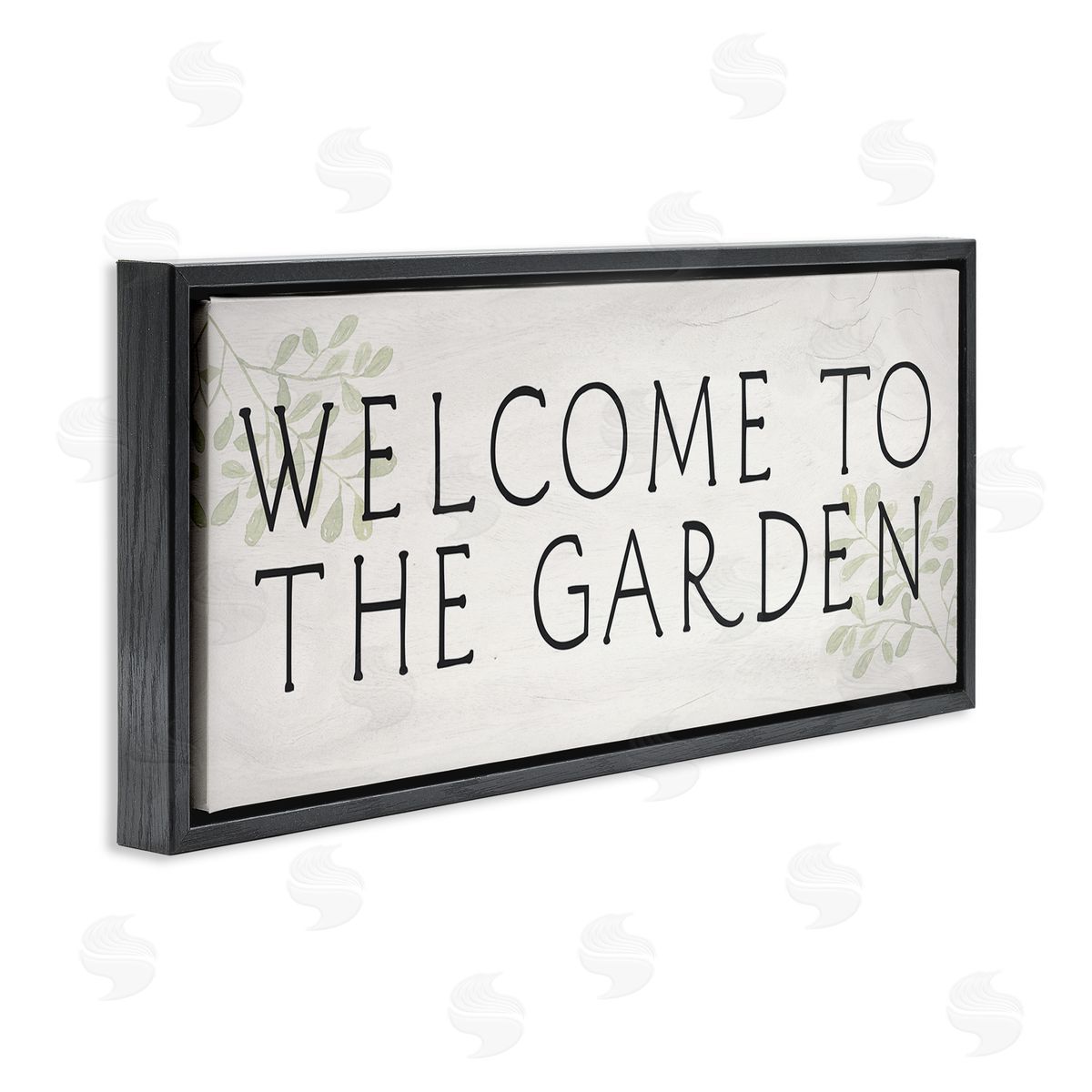 Vintage Welcome Gardener Black Floating Frame Canvas Wall Art, Home Decor by Stupell Studio