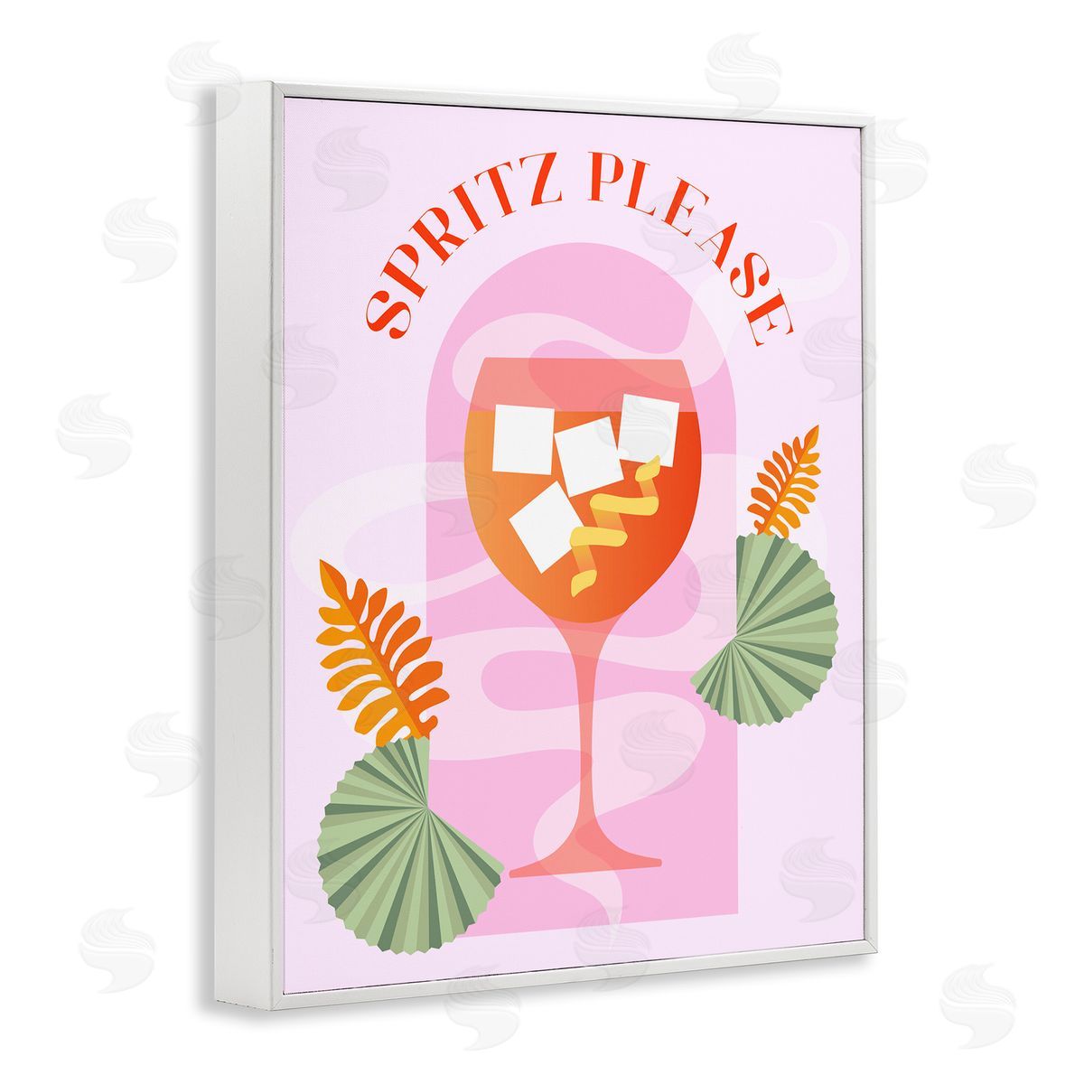 Spritz Please Cocktail White Frame Print Wall Art, Home Decor by Stupell Studio