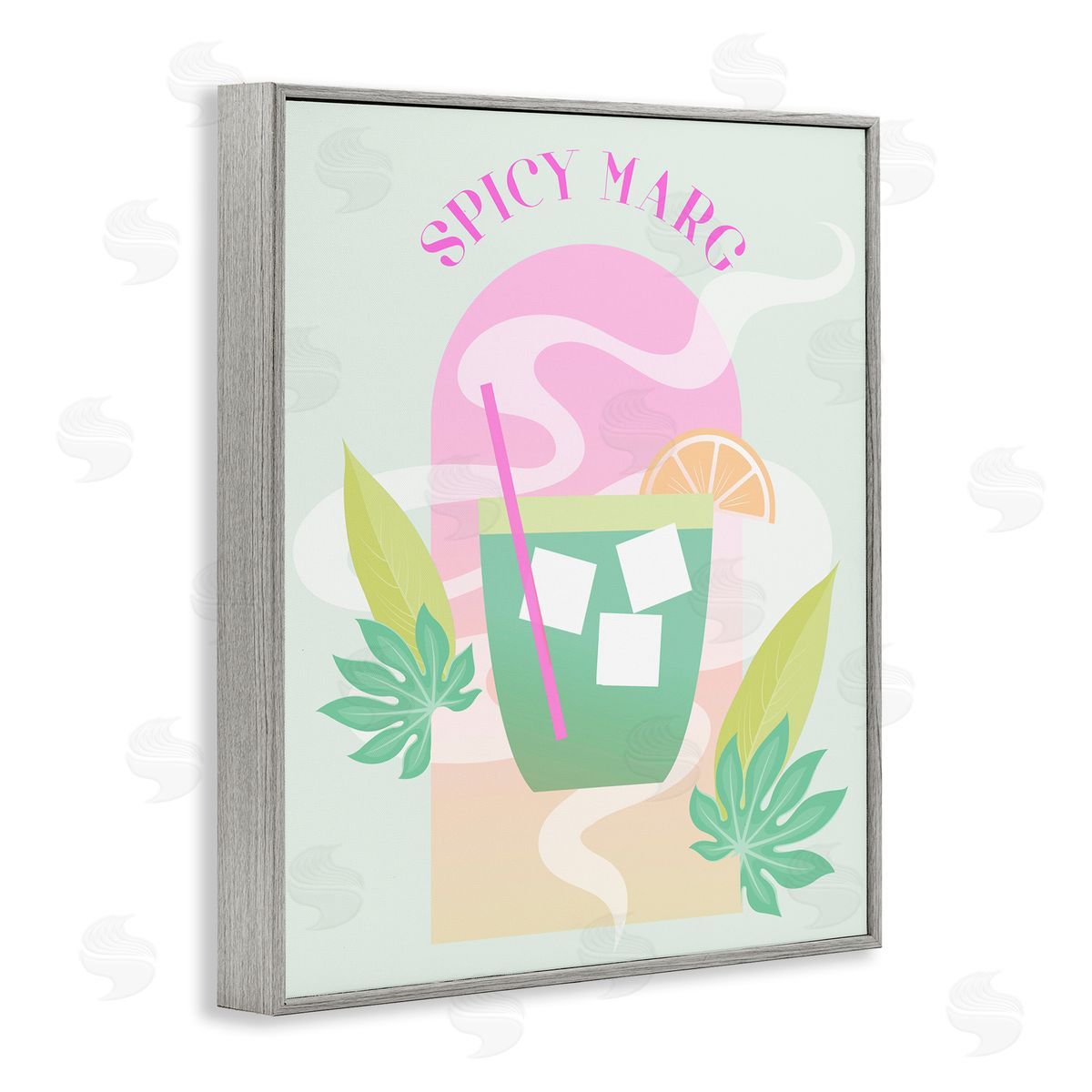 Spicy Marg Cocktail Grey Frame Print Wall Art, Home Decor by Stupell Studio