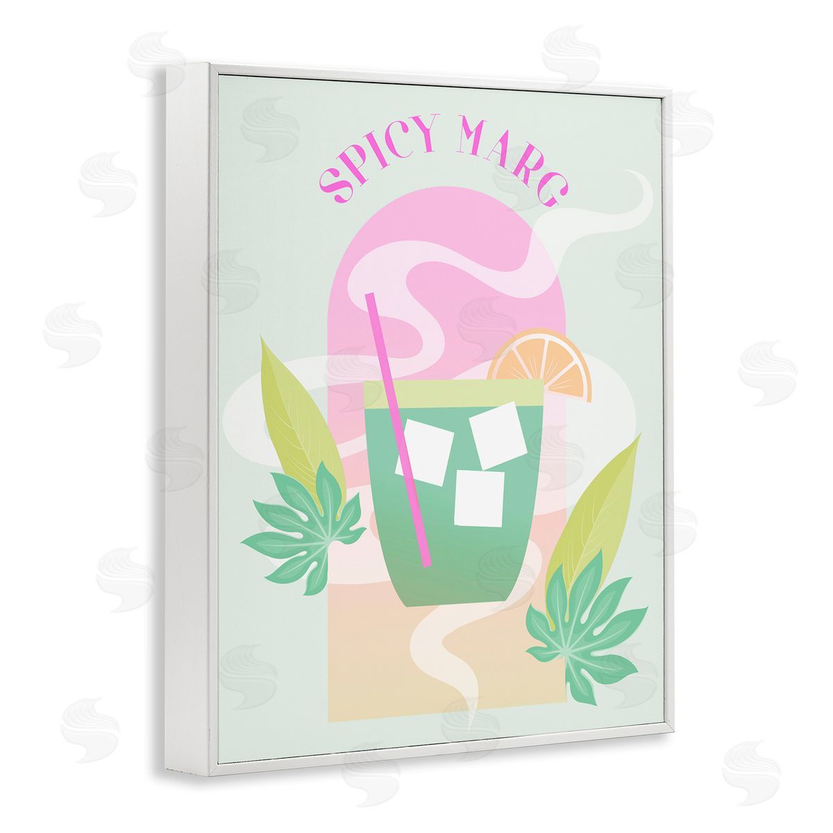 Spicy Marg Cocktail White Frame Print Wall Art, Home Decor by Stupell Studio
