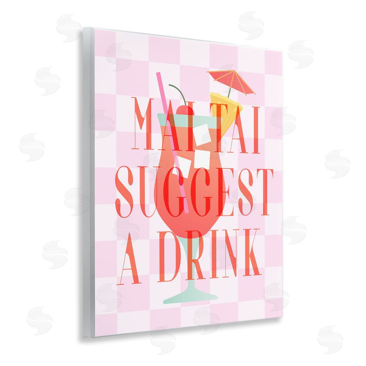Mai Tai Suggest A Drink Wood Plaque Wall Art, Home Decor by Stupell Studio