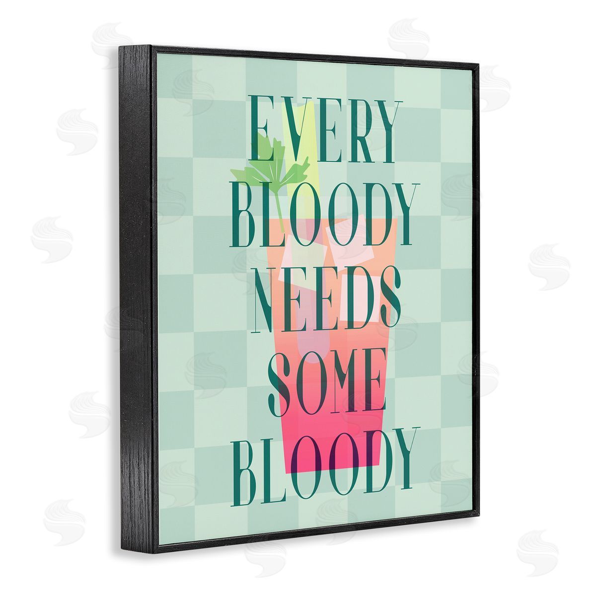 Bloody Mary Cocktail Black Frame Print Wall Art, Home Decor by Stupell Studio