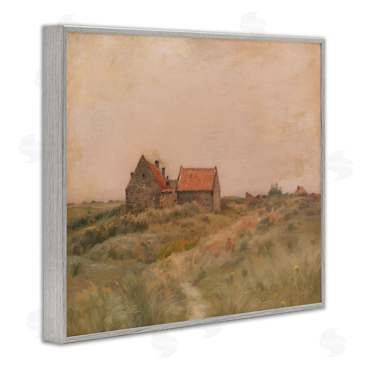 Cottage on October Day Grey Frame Print Wall Art, Home Decor by Stupell Studio